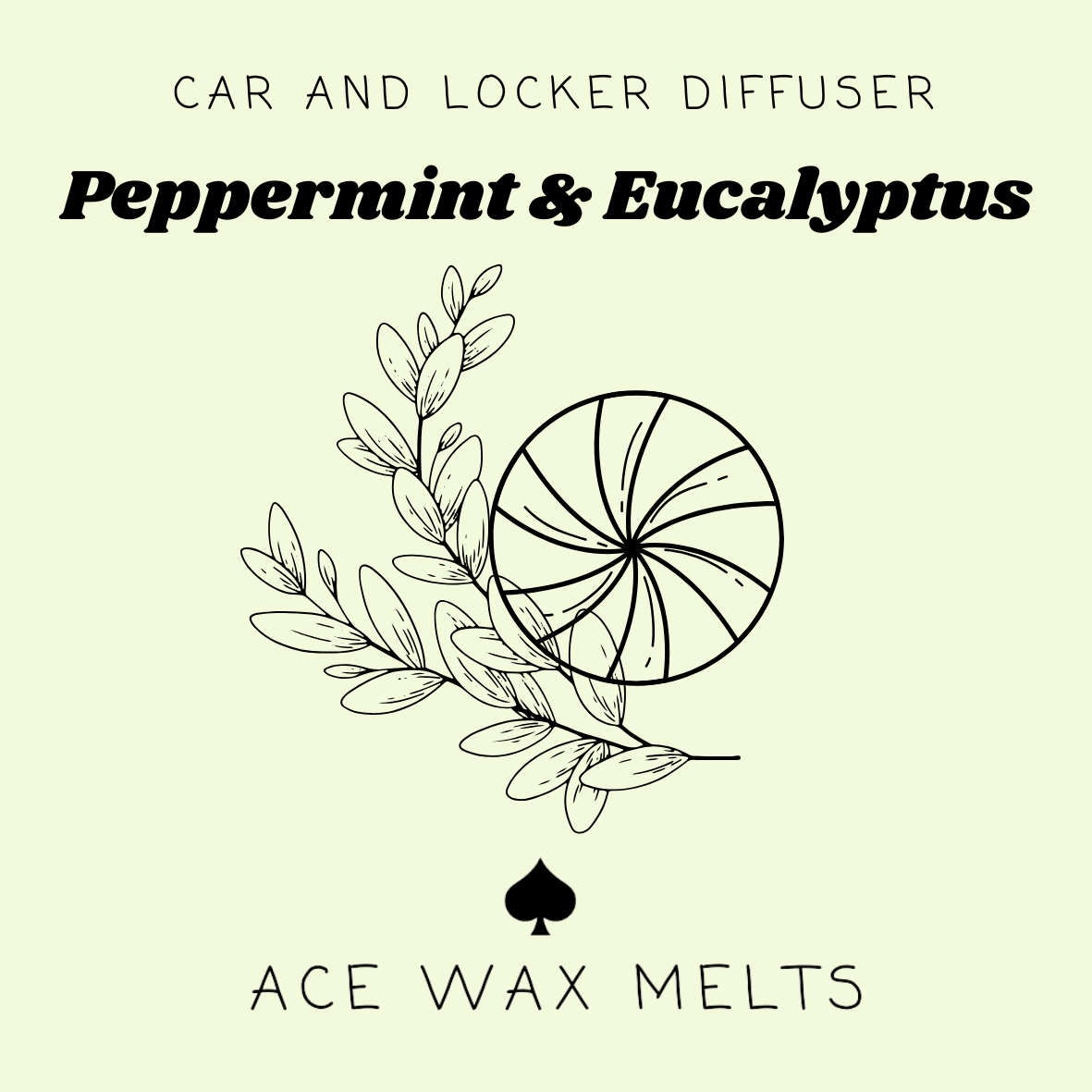 Peppermint & Eucalyptus -  Car and Locker Diffuser
